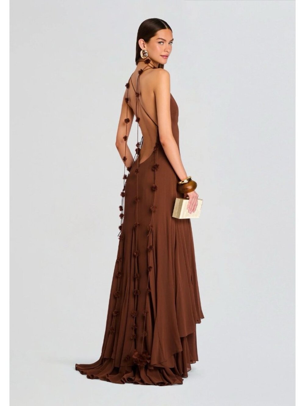 NWT Retrofete Deena Chiffon Dress Hazel sz S